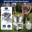 Ensemble Cazo Para Carnitas mexicain en acier inoxydable Arc 69 pte, brûleur au propane protable de 200 000 UBT avec pieds pliables et palette de mélange de 48 po, idéal pour les carnitas, braiser, fruits de mer