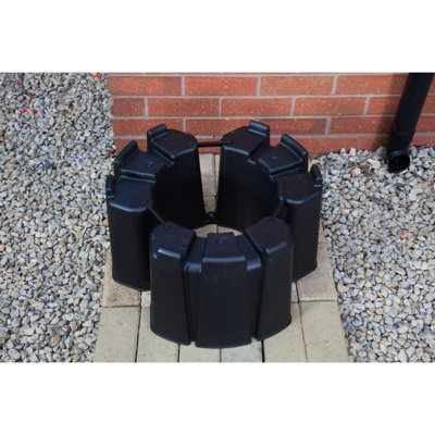 Whitefurze Weather Resistant Plastic Drainable Rain Barrel Accessory and Hose with Diverter Kit