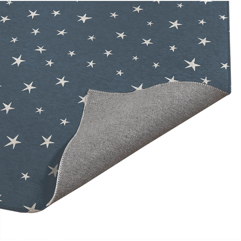 Tapis de cuisine antidérapant Starry Night, Bleu, Rectangle 4pi x 6 pi