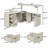 63'' W L-Shaped Electric Height Adjustable Desk