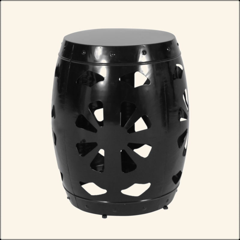 Metal End Table -Large, Black