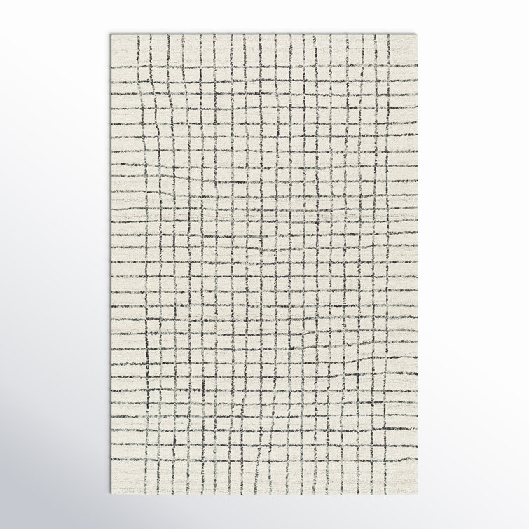 Amoura Hand Tufted Wool Plaid Indoor Rug