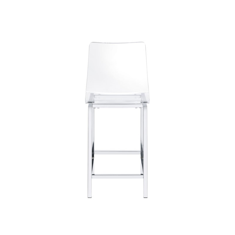 Clear Acrylic and Metal Glam Bar Stools, 30'' Set