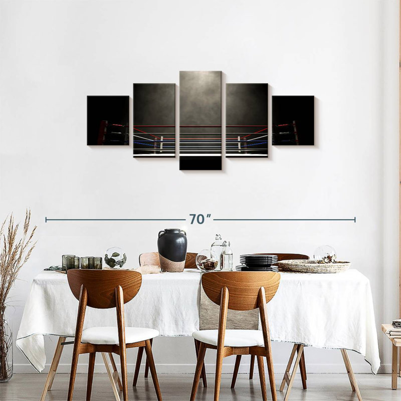 'Dark Boxing Ring, 24" H x 55" W