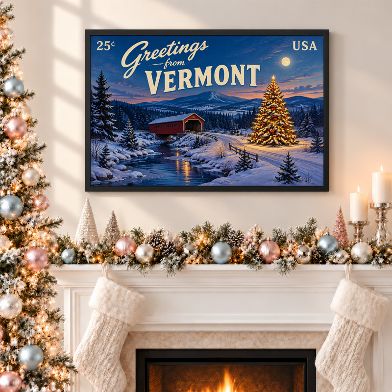 Art mural sur toile Vermont, H 20 po x l 30 po