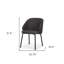 Ensemble de deux chaises d'appoint en tissu gris et noir