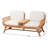 Caislin Bohemian Light Honey Rattan Tete-A-Tete Sofa