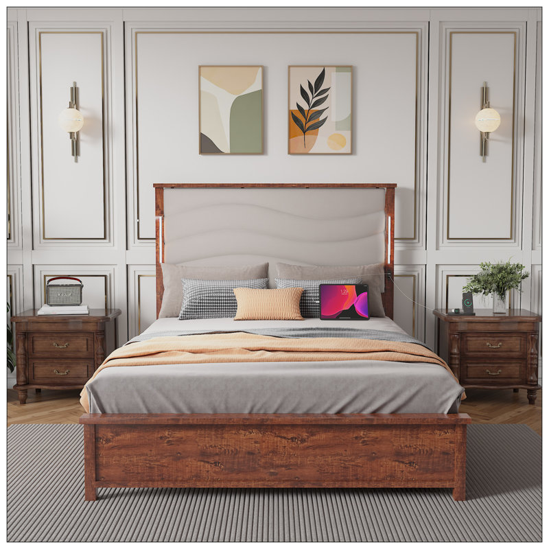 Lit pour chambre à coucher, Beige
