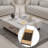 Fritzy Square Coffee Table In White Engineered Stone