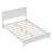 Full Platform Bed, White Solid Wood