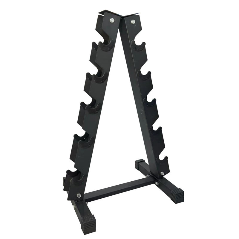 Support à haltères seulement, capacité de 480 lb, support à haltères compact à 5 niveaux avec structure en A, organisateur de rangement de poids portatif pour équipement de gymnastique à domicile