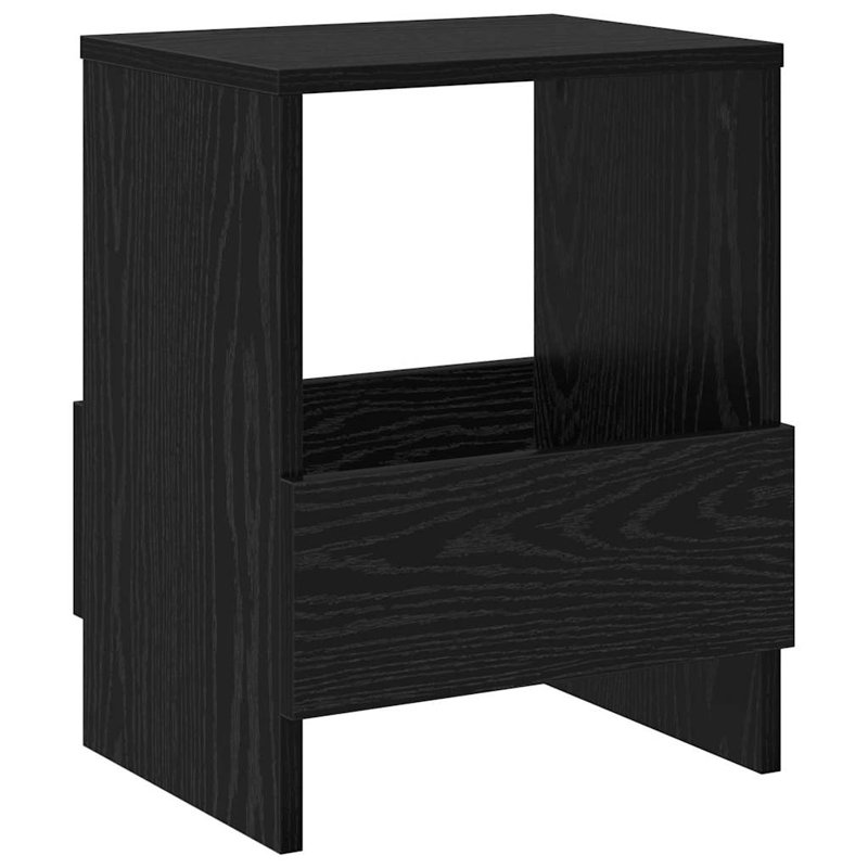 Wood Free Standing Magazine Rack, Black