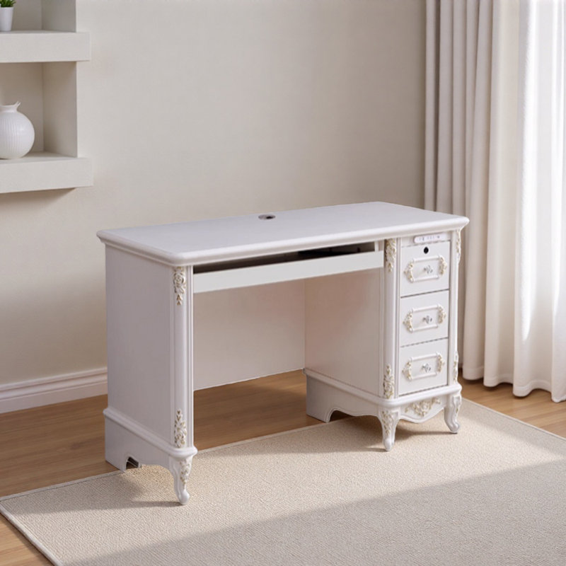 Bureau d'ordinateur avec rangement rétro, H 31,49 po x l 47,24 po x P 22,83 po