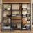 Madesa Wardrobe Clothes Storage Rack with 2 Drawers and Open Shelves 74"L Multiuse Modular Cabinet for Bedroom Organization - Black/Brown-28944781