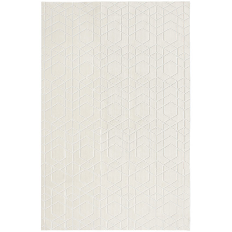 Nourison Washable Charm 4' x 6' Ivory Modern Indoor Rug, Rectangle 4' x 6'