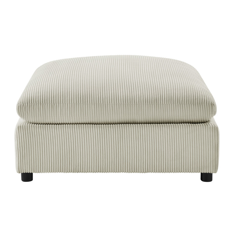 Chelsea Beige Corduroy Ottoman