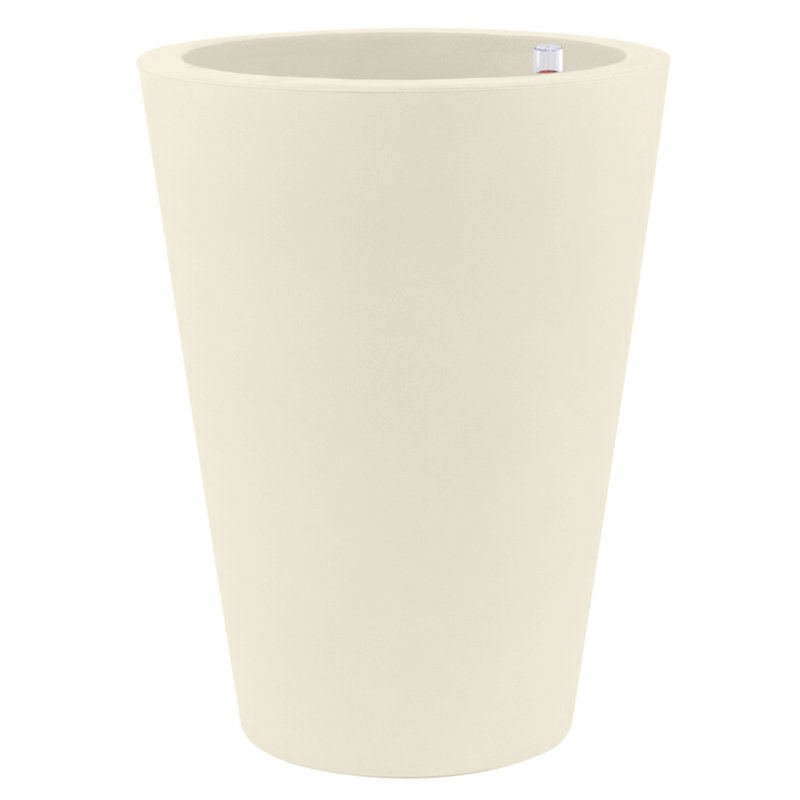 Cone Resin Pot Planter, 31.5" H x 15.75" W x 15.75" D, Ecru