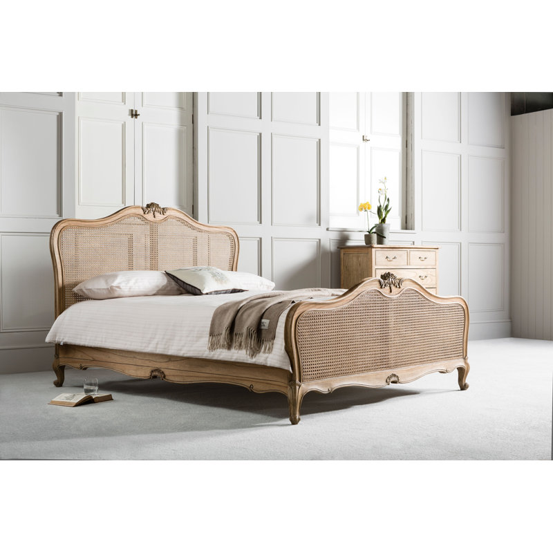 Cecilia UK King - DE 150 X 200 Cm Solid Wood Bed, Weathered