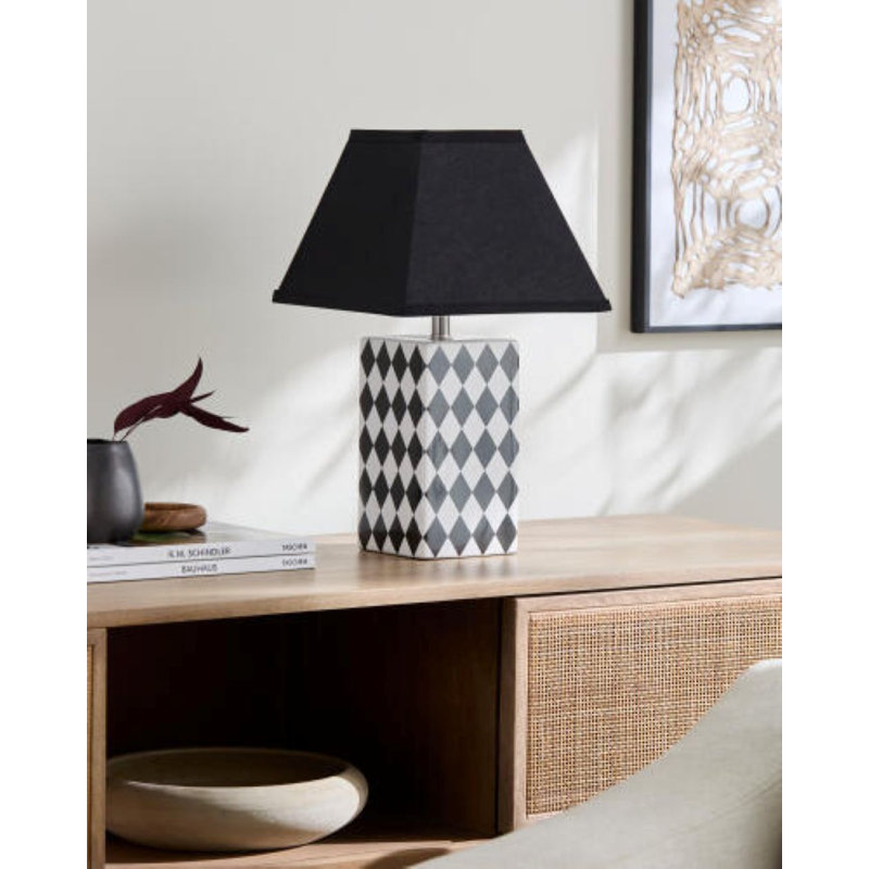 Lampe de table Verrett, Noir, Noir