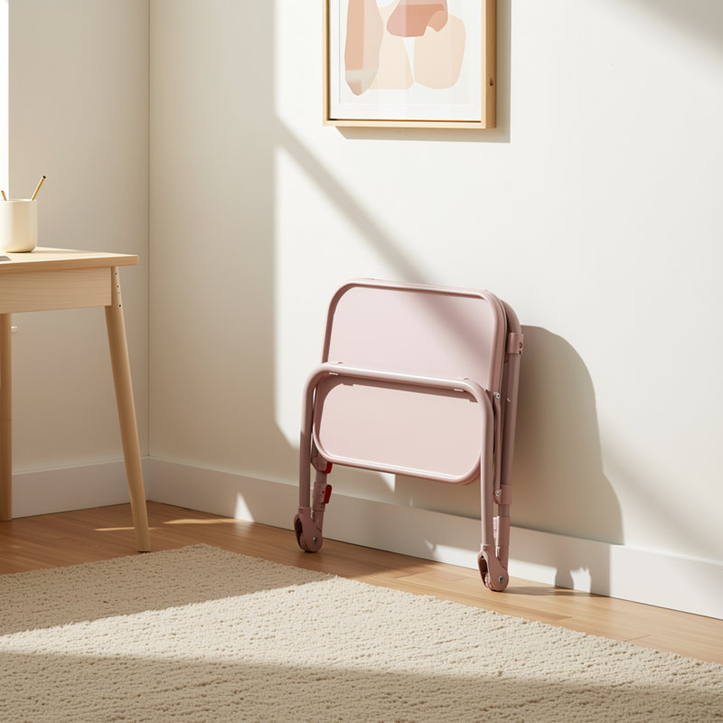 Table d'ordinateur portable pliante et réglable en hauteur pour canapé et lit rose, Pink