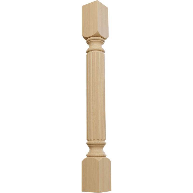 Colonne d'armoire rayée (bloc supérieur: 6 1/8 po), Cerise
