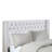 Upholstered Headboard For Bedroom, Button Tufting, Double Nailhead , Black Legs, Grey , 68.47"W Modern Upholstery Headboard, Design, 8.47"D X 55.07"H To 60.75"H-820048602