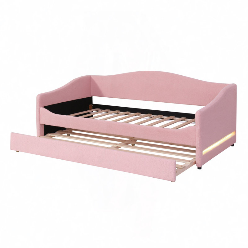 Lit de jour Teddy, Lit simple, Rose