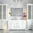 Glossy Black Bathroom Mirrors For Wall 48X30inch Wall Mounted Hanging Plates Mirror Farmhouse Mirror Modern Metal Framed Rectangular Mirror, Decorative Square Corner Mirror(Horizontal & Vertical)