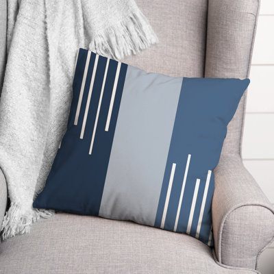 Coussin Blue Blocks And Stripes