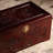 Hand-Carved Solid Wood Small Accent Trunk-112658633