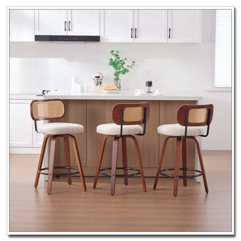 Ensemble de tabourets de bar 26 po, Beige