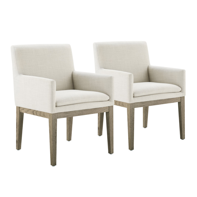 Bethea Dining Chair With Arms, Effie Linen