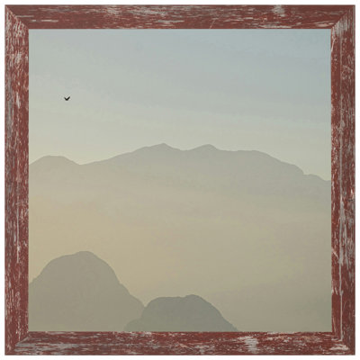Cadre photo 12 x 12 rouge Perkins de style 26-1604, moulure en panneau de fibres à densité moyenne de 1,25 pouce, verre et support inclus, cadre mural pour art, affiches ou photos
