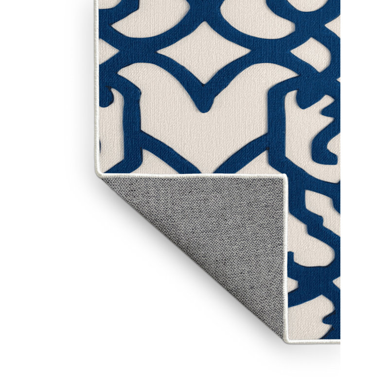 Tapis beige en treillis lavable à la machine, Carré 3 pi