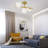 3-Light Glass Semi Flush Mount