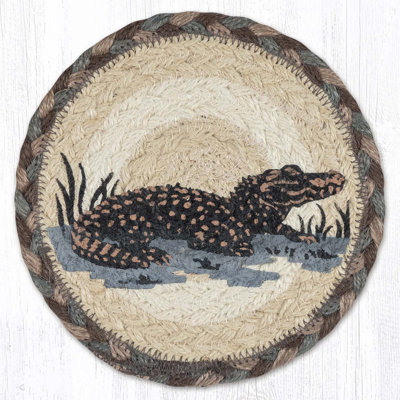  LC-895 Alligator Round Large Coaster 7"x7"