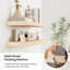 Ensemble de tablettes murales flottantes en bois rustique de 16 po de largeur Rustic-36122375-36122372