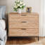 Table de chevet 3 tiroirs, grande table de chevet en bois 31 po-201879012