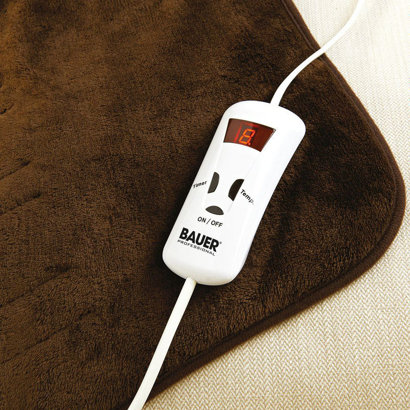 Heated Throw Blanket, Brown