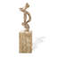 Objets décoratifs en acier et verre beige-340031635