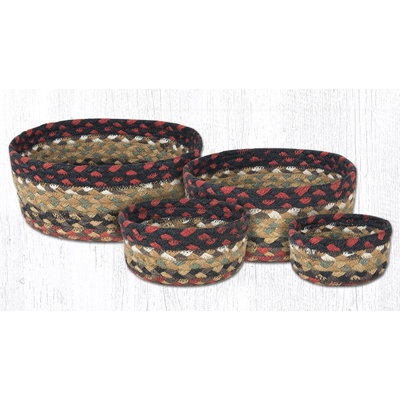  Round Jute Casserole Baskets – Rustic Serving, 9"x9", Set of 4