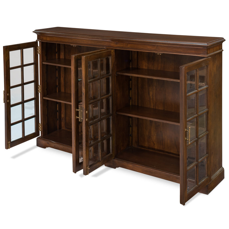 Morgan Solid Wood Bookcase, Walnut/Dark Brown