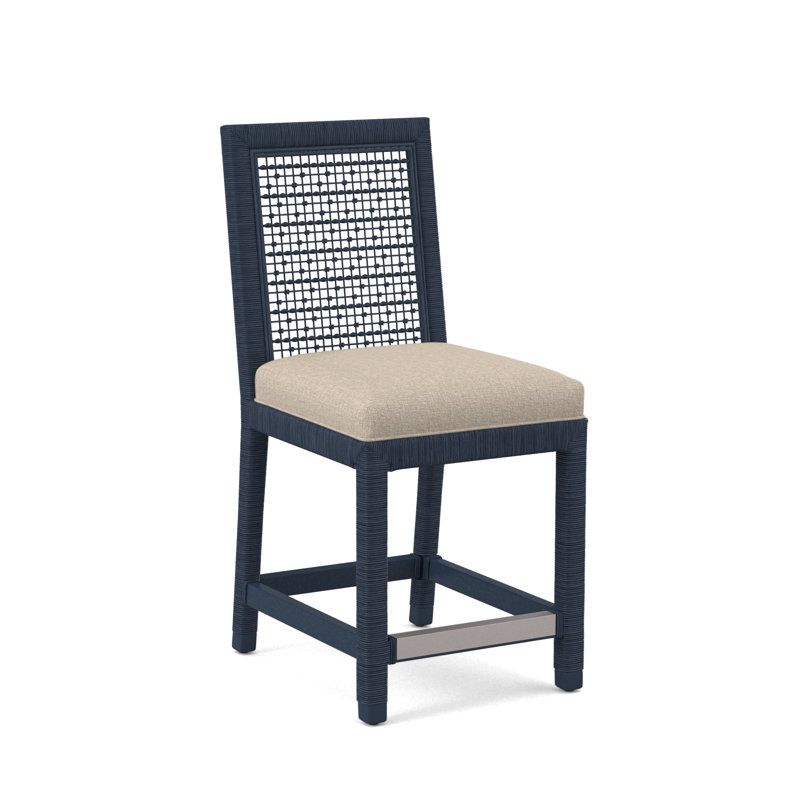 Pine Isle 24" Counter Stool, Sage Green Performance; 0855-43, Navy