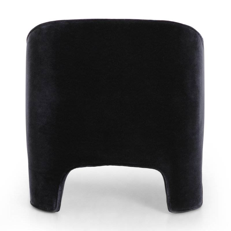 Benagil Ajournee Upholstered Barrel Chair, Monte Navy Velvet