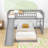 Evelene Twin Over Twin L-Shaped Bunk Beds with Slide-1406074790