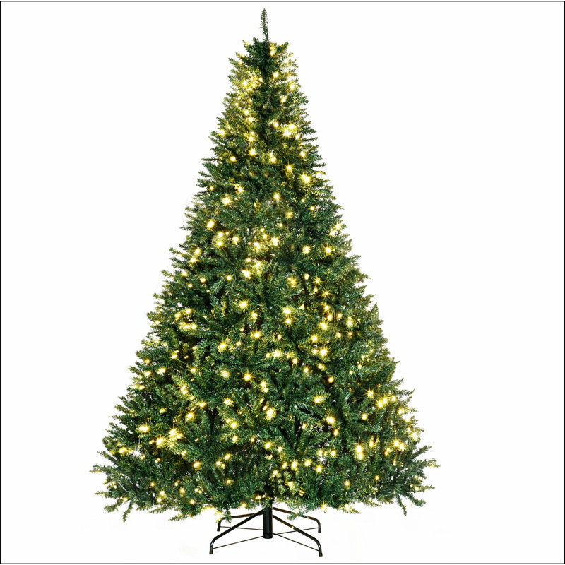Sapin de Noël artificiel illuminé 7 pi avec branches réalistes, 700 lumières DEL blanc chaud et 2154 pointes