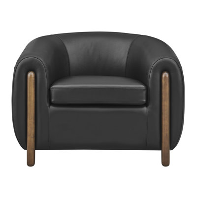 Leamon Fire-Resistant Upholstered Barrel Chair