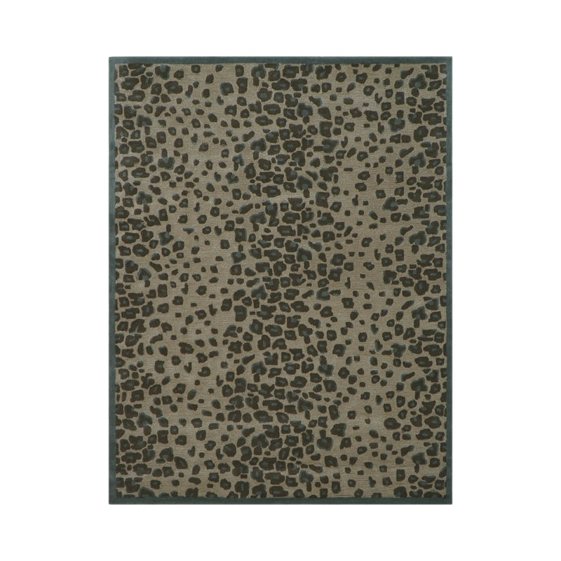 Tapis oriental multicolore en laine touffeté à la main à motif animal moderne, Rectangle 9 pi 6 po x 13 pi 6 po