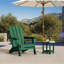 Chaise de foyer d'extérieur pliable en PEHD résistant aux intempéries avec 2 porte-gobelets Adirondack-1481745048