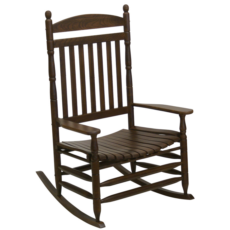 Chaise berçante en bois massif , Brun danois